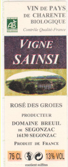 Cuvée "VIGNE SAINSI"