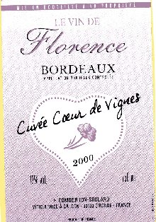 Cuvée 2000 "COUP DE COEUR FLORENCE"