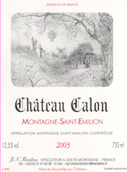Cuvée "CHATEAU CALON"