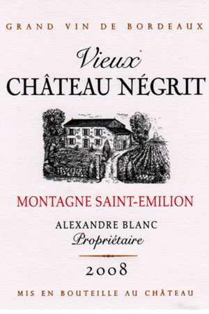 Cuvée 2008 "ALEXANDRE BLANC" Château NEGRIT