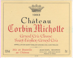 Grand Cru Classé Cuvée "CHATEAU CORBIN MICHOTTE"