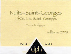 Cuvée 2008 "PREMIER CRU LES SAINTS GEORGES"
