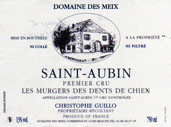 Premier Cru Cuvée "LES MURGERS DES DENTS DE CHIEN"