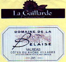 Cuvée 2005 "DOMAINE DE LA BELAISE"