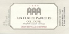 Cuvée 1999 "LES CLOS DE PAULILLES"