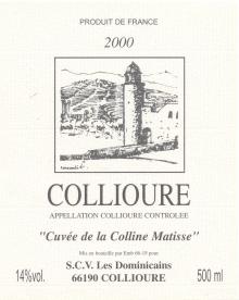 Cuvée 2000 de LA COLLINE MATISSE
