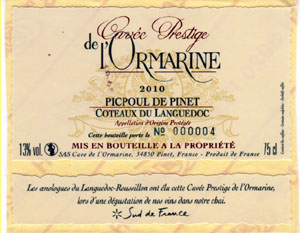 Cuvée 2010 "CUVEE PRESTIGE"