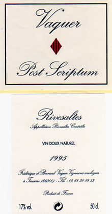 Cuvée 1995 "POST SCRIPTUM"