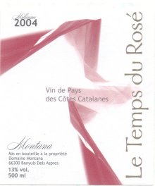 Cuvée 2004 "LE TEMPS DU ROSE"
