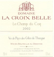 Cuvée 2002 LE CHAMP DU COQ