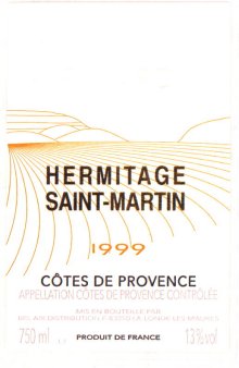 Cuvée 1999 "HERMITAGE SAINT-MARTIN"