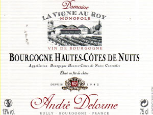 Cuvée "LA VIGNE DU ROY"