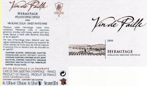 Cuvée "VIN DE PAILLE"